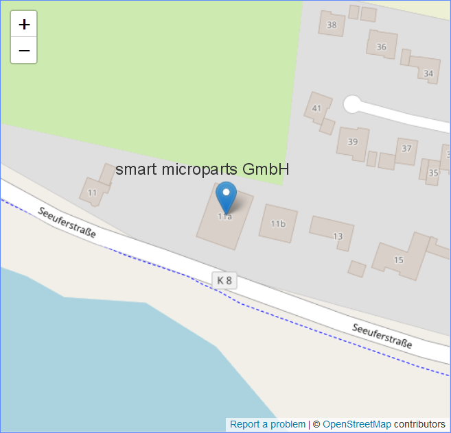 Karte vergrößern und Verbindung zu OpenStreetMap.org aufbauen